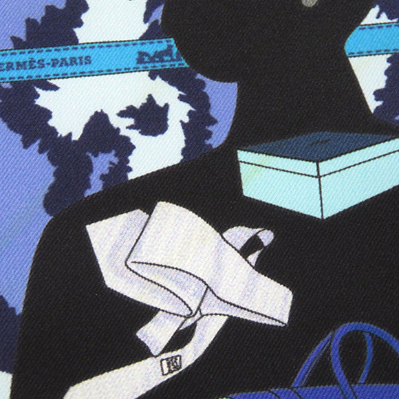 Pre-Loved Hermes Monsieur Et Madame Silk Scarf - Picture 5 of 8